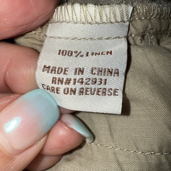 Madda Fella Key West Men's 100% Linen Shorts Brown Chino Slash Pockets Size 38 - Picture 3 of 14